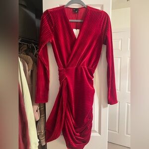 River Island Crimson Velvet Gown